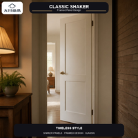Porte intérieure en polymère sur mesure, pré-montée, panneau blanc, isolation phonique pour chambre, hôtel, maison de style américain, ferme
