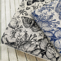 Tissu Oxford Jacquard Brocart Personnalisé Chine, Motifs Papillons et Fleurs, Coton Teint Fil par Fil, Résistant à la Déchirure, pour Textile de Maison et Sacs