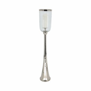 Portacandele in vetro a forma di uragano, alto, decorativo, per candele a pilastro, per decorazioni da tavolo e per la casa - Product Image 2