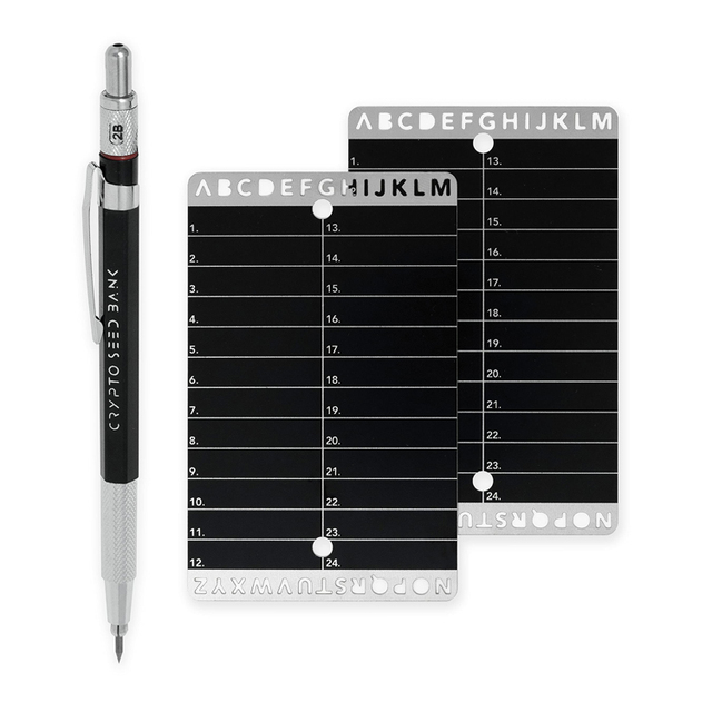 Custom Logo Crypto Seed Backup Cold Wallet Store up to 24 Seed Word Mnemonic Tool Compatible Hardware Crypto Wallet