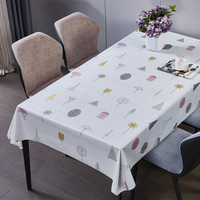Nappe de table rectangulaire en PVC, imprimé floral blanc de luxe RNPT Platinum, résistante à la décoloration, pour hôtel, résistante à la chaleur