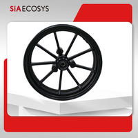 SIAECOSYS 10x2.15inch Front Disc Brake Aluminum Alloy Tubeless Wheel for Electric Motorcycle Scooter