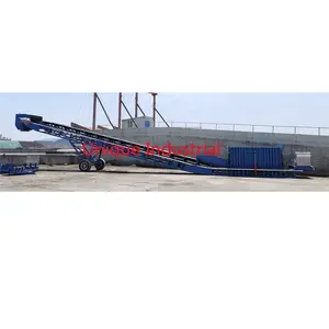 Mobile Coal Belt Conveyor 200TPH Portable Bulk Material Conveyor System Movable Rubber Belt Conveying Device