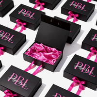 Boîtes d'Emballage Pliantes Rigides Magnétiques Personnalisées en Carton pour Cadeaux et Perruques en Soie, Boîtes à Perruques de Luxe pour Cheveux Humains avec Logo