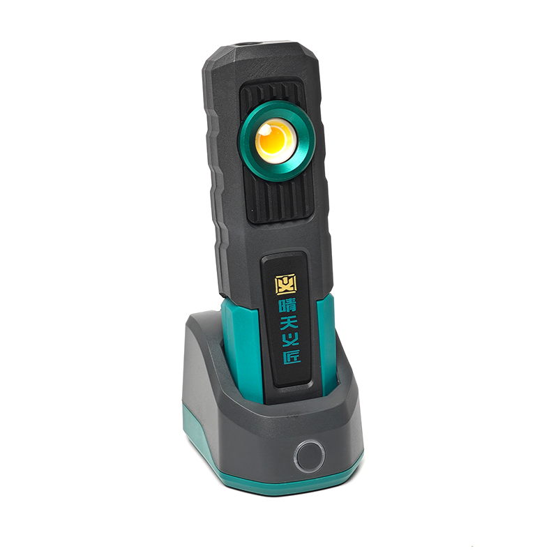 Rechargeable LED Work Light Magnetic Flashlight Waterproof Bright Dimmable 180 Rotating Handle for Garage Car Repair Use