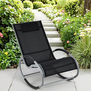 Chaise à Bascule Pliable en Plastique de Style Moderne de Luxe Chaise de Paresseux de Relaxation de Cour d'Hôtel de Patio Extérieur - Product Image 5