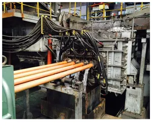 Industria del Cable de cobre de la bobina de tubo Horizontal de horno de fusión para barra de cobre de colada continua