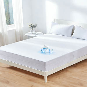 Protecteur de matelas imperméable en TPU en tissu tricoté anti-allergique <span class=keywords><strong>pas</strong></span> <span class=keywords><strong>cher</strong></span>, protège-matelas contre les punaises de lit avec fermeture éclair - Product Image 1