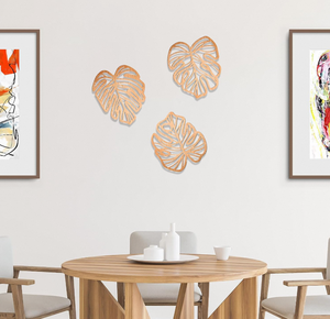 Decorazione Murale in Legno a Forma di Foglie di Palma, Set da 3 Pezzi Personalizzabile, per <span class=keywords><strong>Soggiorno</strong></span>, <span class=keywords><strong>Cucina</strong></span>, Camera da Letto e Giardino - Product Image 6