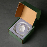 Ensemble de deux bols à matcha en verre de style japonais, ensemble de thé Chawan transparent avec fouet et accessoires dans un coffret cadeau, bol à matcha pour le fouettage