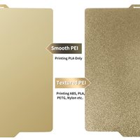 Nouvelle plaque de construction PEI double face 3D Bassen 257x257mm pour Bambu Lab X1 P1 A1 P2S, film texturé or et film lisse