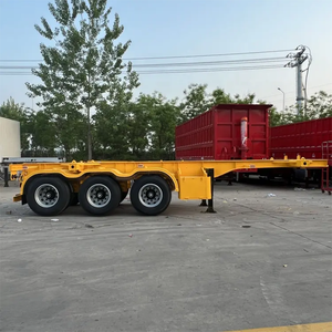 รถพ่วงโครงเหล็กสำหรับขนส่งตู้คอนเทนเนอร์ขนาด 20/40 ฟุต แบบ 3 เพลา รองรับน้ำหนักมากกว่า 30,000 กิโลกรัม - Product Image 6