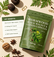 OEM 60 Capsules de plantes (Absinthe, Noix noires, Clou de girofle) – Complément alimentaire – Emballage personnalisé – Soutien à la santé quotidienne