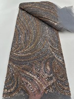NI.AI nouveau Design paillettes lourd dentelle Net tissu brillant perlé dentelle tissu mariée désherbage dentelle tissu avec séquence