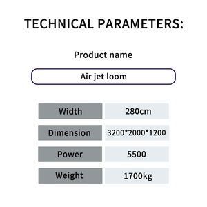 Telar de chorro de aire para telas al por mayor, máquina de tejer a precio económico en Pakistán, India, Bangladesh, telar textil de chorro de aire - Product Image 2