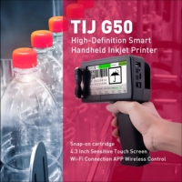 Impresora de Inyección de Tinta Ricoh G50 TIJ2.5, 600DPI, Alta Precisión, Impresora de Códigos QR y Códigos de Barras, Portátil, con Batería, Apta para Alimentos, Cartón y Plástico