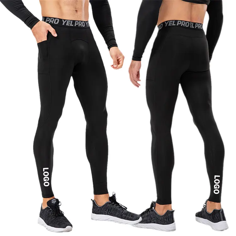 Großhandel Herren Leggings Fitness Elastic Waist Band Sport Quick Dry Running Männer Yoga Hosen