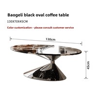 Table Basse UFO de Luxe Haut de Gamme Style Wabi-Sabi Rétro avec Éclairage Intégré, Plusieurs Tailles Disponibles pour Usage Domestique