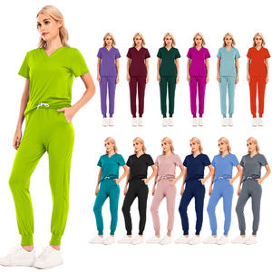Los más vendidos uniformes médicos de enfermería Jogger Scrub Set Mujeres Hombres Hospital quirúrgico Venta al por mayor Personalizar asegurado para la compra de marzo - Product Image 1
