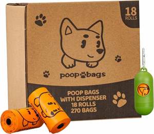 Sacs à déjections pour animaux de compagnie biodégradables écologiques, anti-fuite, portables, style simple, pour chats, parfumés - Product Image 1