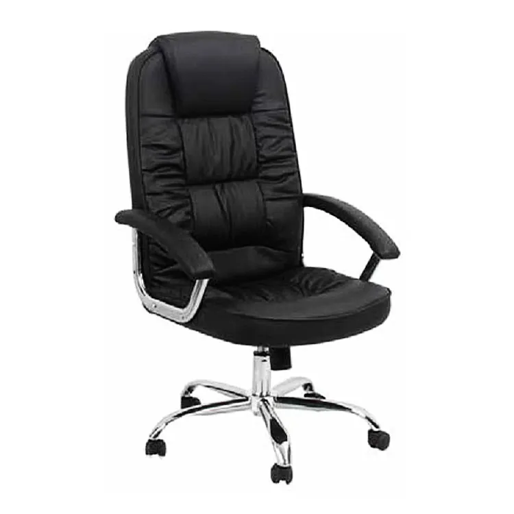 high quality modern cheap executive ergonomic boss manager computer chairs arms black leather office chair swivel wheels india