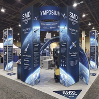 Stand modulaire de salon professionnel 20x30 avec affichage LED SEG pour le symposium sur la défense spatiale et la défense des missiles 2027