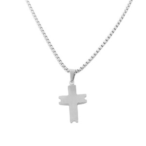 Stainless Steel <b>Cross</b> Pendant Necklace Men's Geometric Design Fashion Jewelry 120212 - Product Image 2