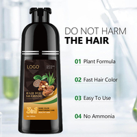Produk Baru Terbaik Pewarna Rambut Permanen Bahan Herbal Alami 3 in 1 Krim Pewarna Rambut untuk Menutupi Uban Bebas Peroksida