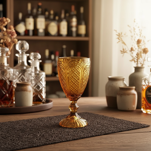 Verres à vin vintage colorés en relief, 10 oz, ensemble de gobelets en verre de couleur unie, gobelets de mariage pour fêtes et restaurants - Product Image 5