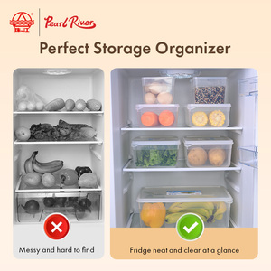 Contenedor de Alimentos Rectangular de Plástico Pearl River Fresh Box con Tapa Hermética para Conservar la Frescura, Apilable para Refrigerador y Cocina - Product Image 2