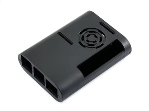 PI4-CASE-D Waveshare - Carcasa negra de ABS para Raspberry Pi 4 con ventilador de refrigeración K773 - Product Image 1