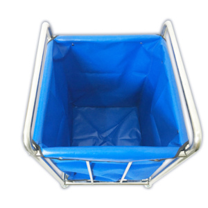 Hospital Furniture Medical Mobile Dirty Clothes Nursing Care Laundry <strong>Trolley</strong> Oxford Bag Detachable Stainless Steel Cart - Product Image 5