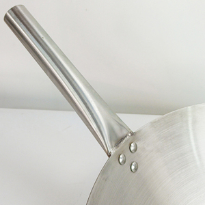 Wok de Cocina Portátil Ligero de 30 cm y 43 cm con Mango de Madera para Cocina de Gas, Wok de Acero Inoxidable - Product Image 4