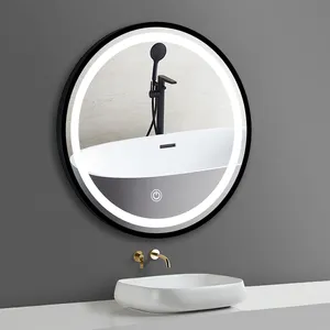 Màn hình cảm ứng thông minh Gương phòng tắm với đèn LED hình bầu dục nhà vệ sinh chống sương mù cảm biến lớn chuyển đổi giá Bangladesh phòng tắm gương