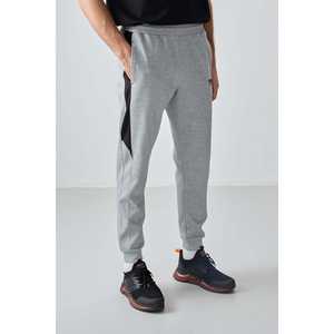 Pantalones Deportivos Grises Melange para Hombre, Cintura Elástica, Corte Estándar, Casuales, Transpirables - Product Image 2