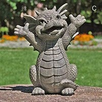 HUIYING Statue de dragon de bébé endormi en résine Sculpture de jardin Décoration Figurine Décoration de la maison Animal artificiel Fabrication à la main comme sur la photo
