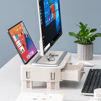 Support de Clavier et Moniteur Moderne en Plastique de Haute Qualité pour Bureau à Domicile, École et Ordinateur, Organisateur de Bureau, Rehausseur de Bureau en Carton – Vente en Gros