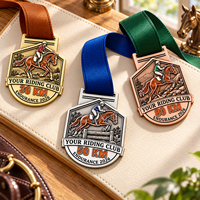 Médailles de Compétition Sportive Personnalisées 30 KM 50 KM 80 KM, Récompenses Équestres d'Endurance avec Rubans Tissés, Fabricant de Médailles OEM ODM