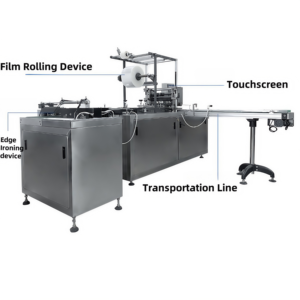 Machine d'emballage entièrement automatique avec système servo pour boîtes cadeaux, préservatifs, cosmétiques, parfums, étuis à cigarettes, cartons et films cellophane - Product Image 4