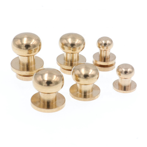 Wholesale Custom 8mm 9mm 10mm 12mm Brass Screw Rivet <strong>Button</strong> <strong>Studs</strong> for Leather Shoes - Product Image 2