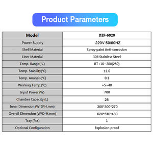 أعلى درجة مختبر صناعة فرن للتجفيف فارغ DZF-6090 - Product Image 6