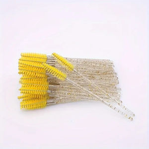 Dragon 50 unids/pack Multicolor profesional de alta calidad Lash Crystal Eyebrow Brush Set Black Cotton Band Kit de extensión de pestañas - Product Image 2