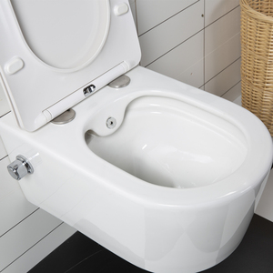 Rimless thiết bị vệ sinh tường treo Bát ẩn bể nước WC lạnh và nước nóng tường treo tròn nhà vệ sinh treo tường nhà vệ sinh CHẬU VỆ SINH - Product Image 2