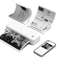 Imprimante thermique portable A4 sans encre pour cartes, 600x600 dpi, en plastique durable, pour bureau mobile, voyages d'affaires et usage étudiant