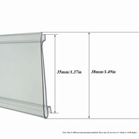Porte-étiquette personnalisé d'usine étiquettes de prix en plastique PVC plastique C-Channel Clip-In étagère bande de données pour gondole