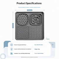 Tapis d'alimentation lente en silicone pour animaux de compagnie, le plus vendu, qualité alimentaire, pour chiens, design quadrillé, anti-étouffement, avec thermomètre pour l'alimentation des animaux