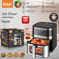 Friteuse à air multifonctionnelle RAF R.5386 avec écran tactile et panier unique en verre