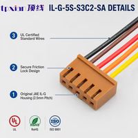 Maßgefertigter JAE 2,5mm 5-Pin-Steckverbinder Kabelbaum Verzinntes Anschlusskabel für Elektronische Geräte Sensor-Signalverbindung