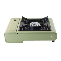 Réchaud à gaz portable pour le camping en plein air, brûleur en acier métallique pour la cuisson, utilisable avec du butane ou du propane pour les voyages