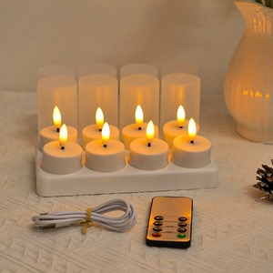 6 Velas LED con Llama 3D Realista, sin Humo, con Efecto <span class=keywords><strong>de</strong></span> Llama Amarilla Parpadeante - Product Image 3